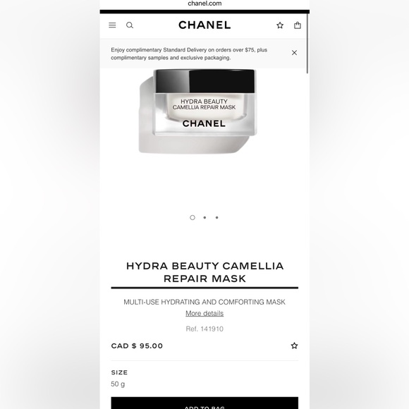 Chanel Hydra Beauty Mask - Picture 2 of 3